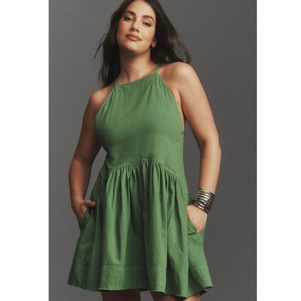 Pilcro Green Mini Dress